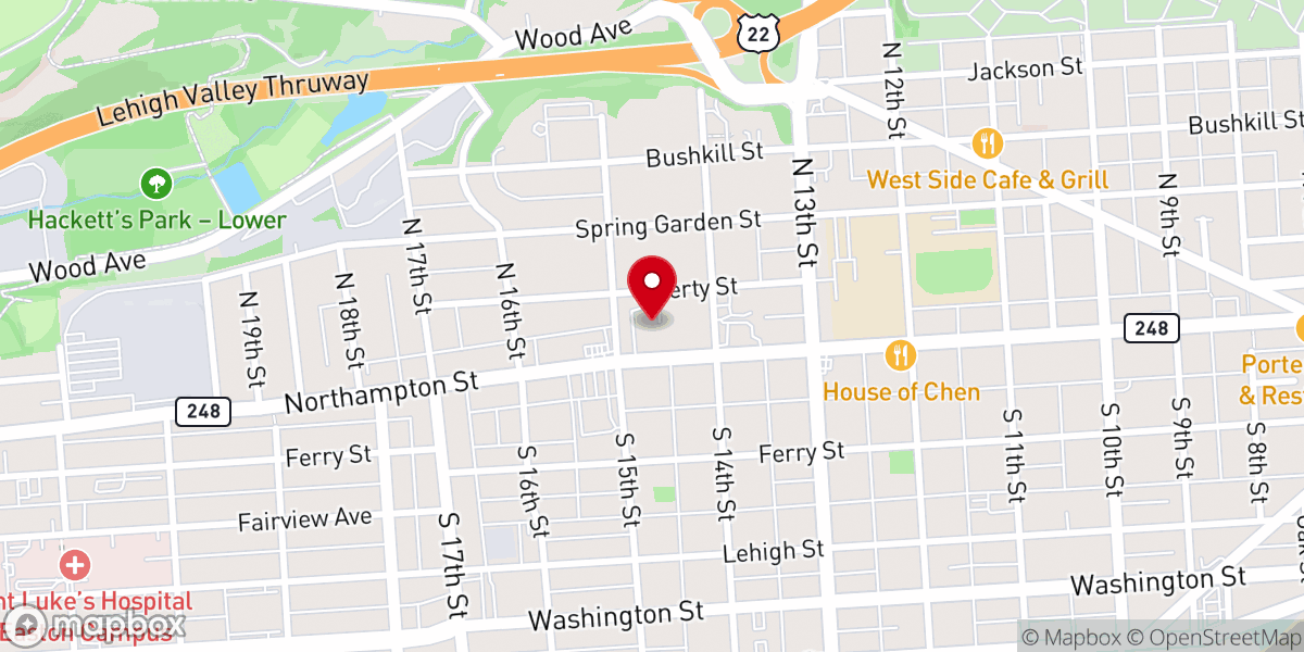 Map showing location of Life Church Easton