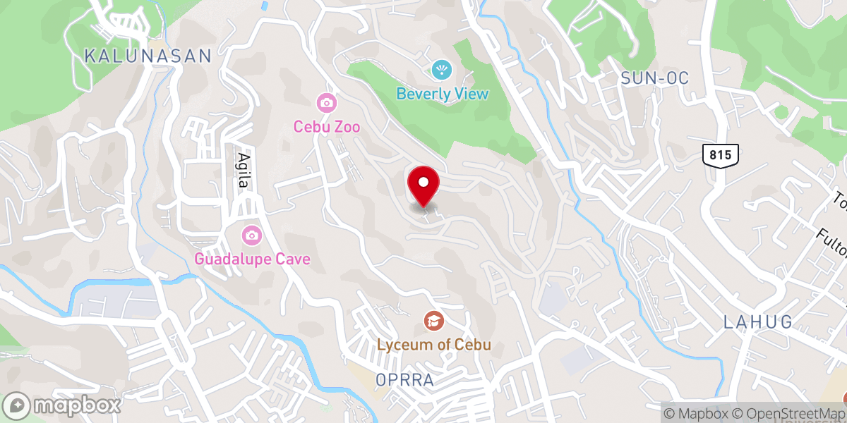 Map showing location of Cebu Taoist Temple