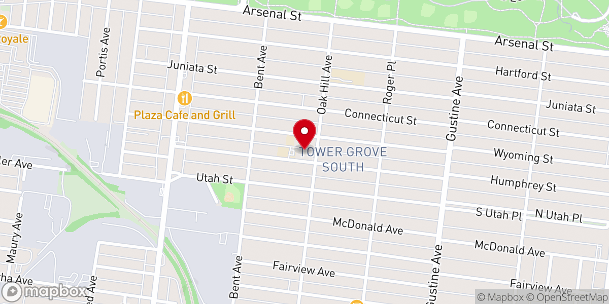 Map showing location of Compton Heights Christian Church