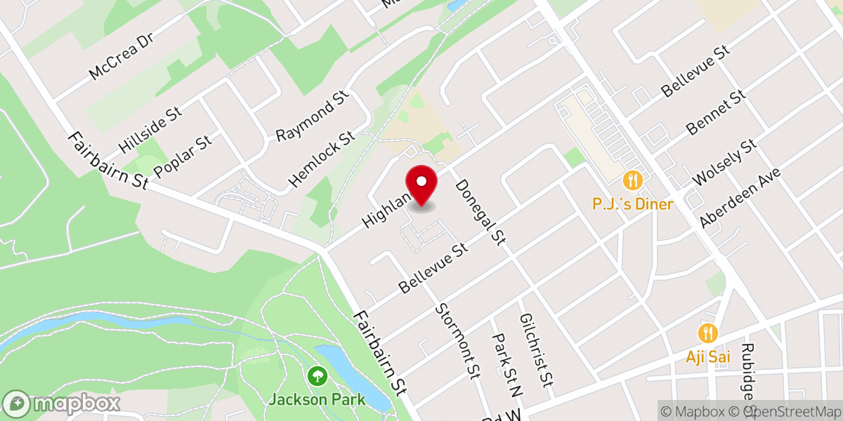 Map showing location of Christ Evangelical Lutheran Church