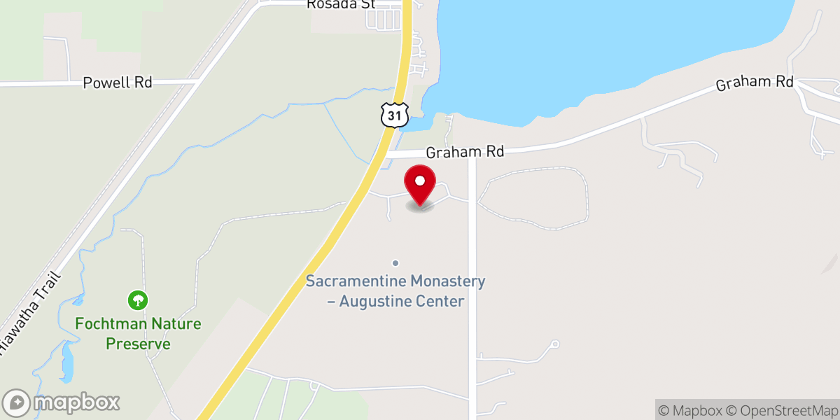 Map showing location of Augustine Center