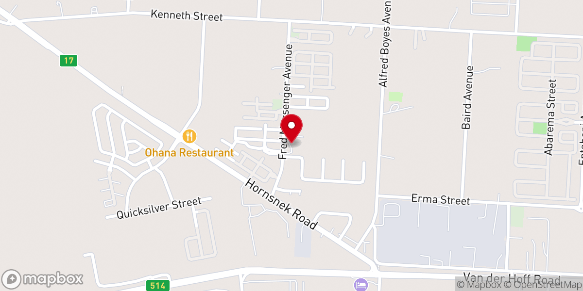 Map showing location of Pretoria West Bible Church