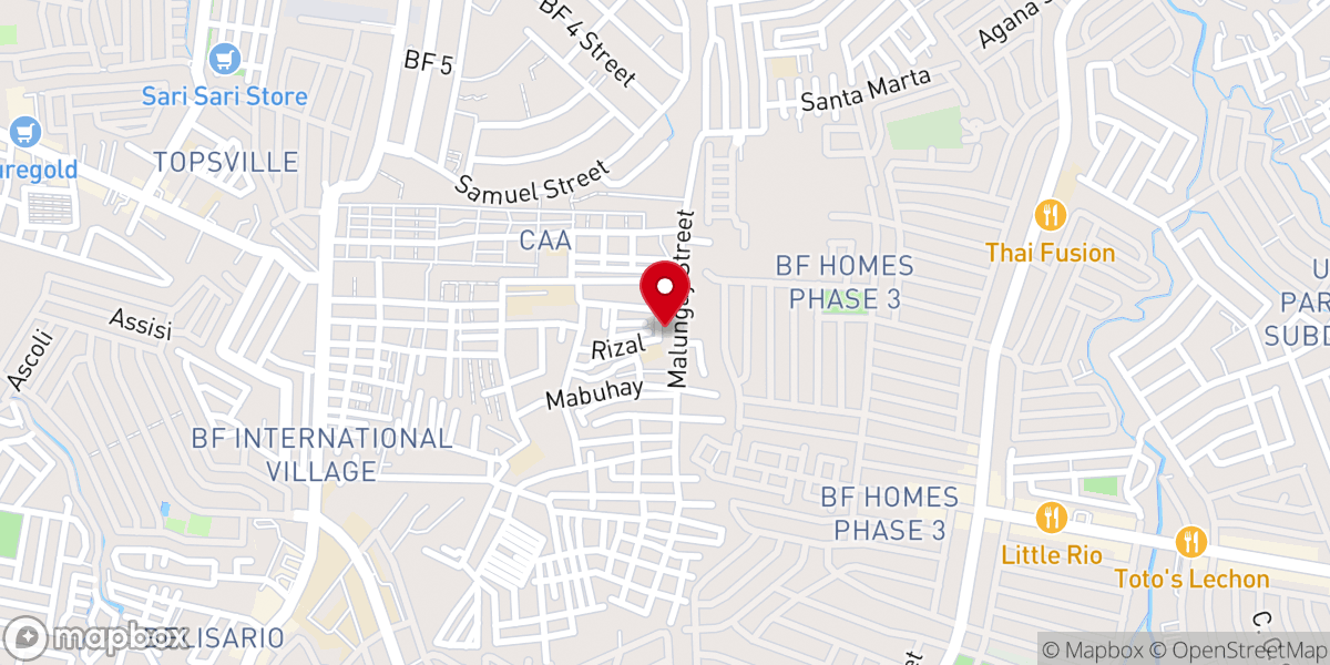 Map showing location of United Pentecostal Church - Brgy. CAA