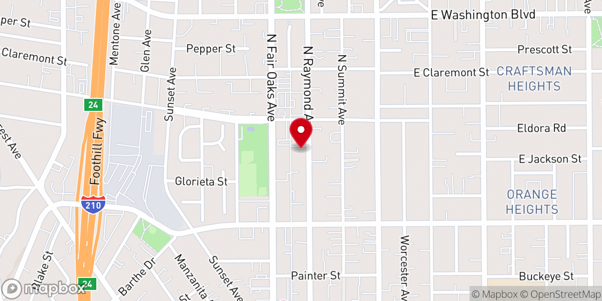 Map showing location of Familia Cristiana Bethel Pasadena