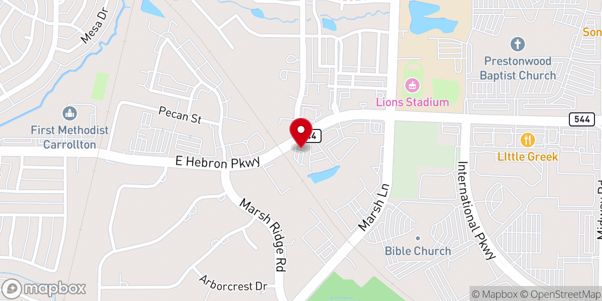 Map showing location of First Baptist Church Hebron