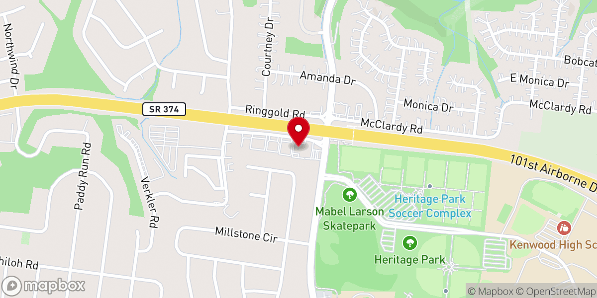 Map showing location of Dominion Worship Center