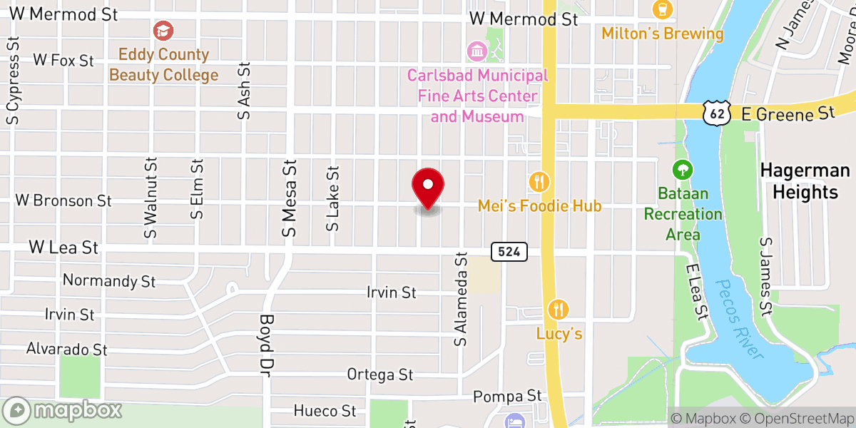 Map showing location of First Christian Church (Disciples of Christ)