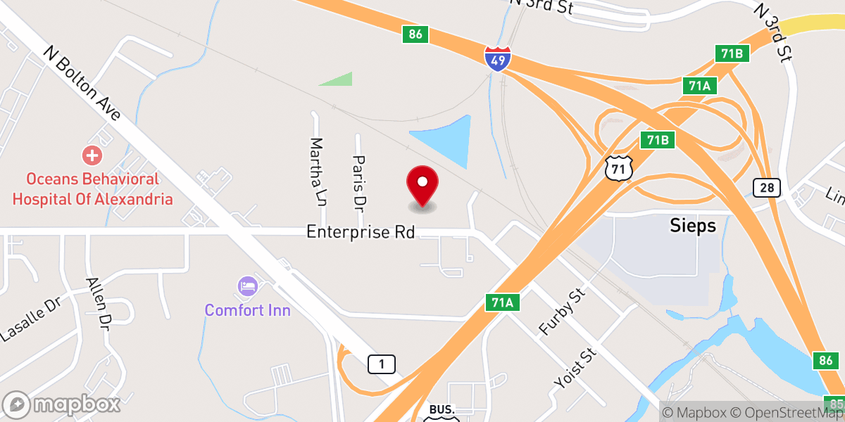 Map showing location of New Birth Fellowship Baptist
