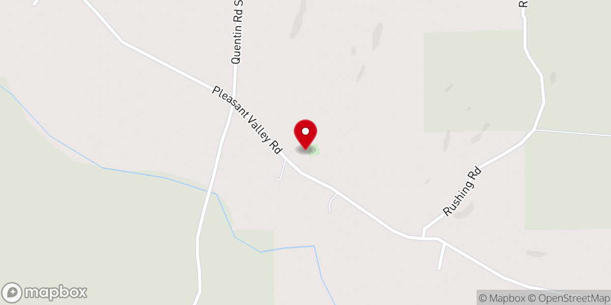 Map showing location of Pleasant Valley Baptist Church