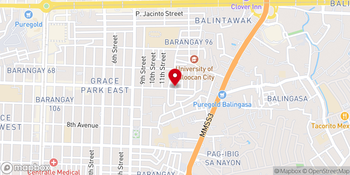 Map showing location of United Pentecostal Church - 10th Avenue, Caloocan City