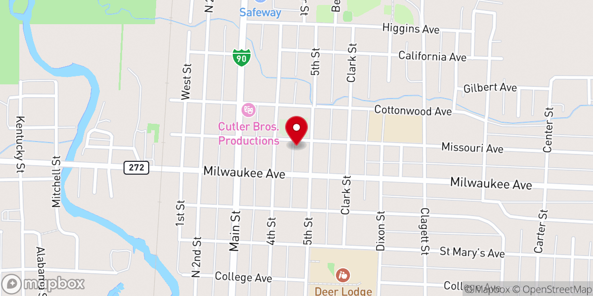 Map showing location of St John Lutheran Church