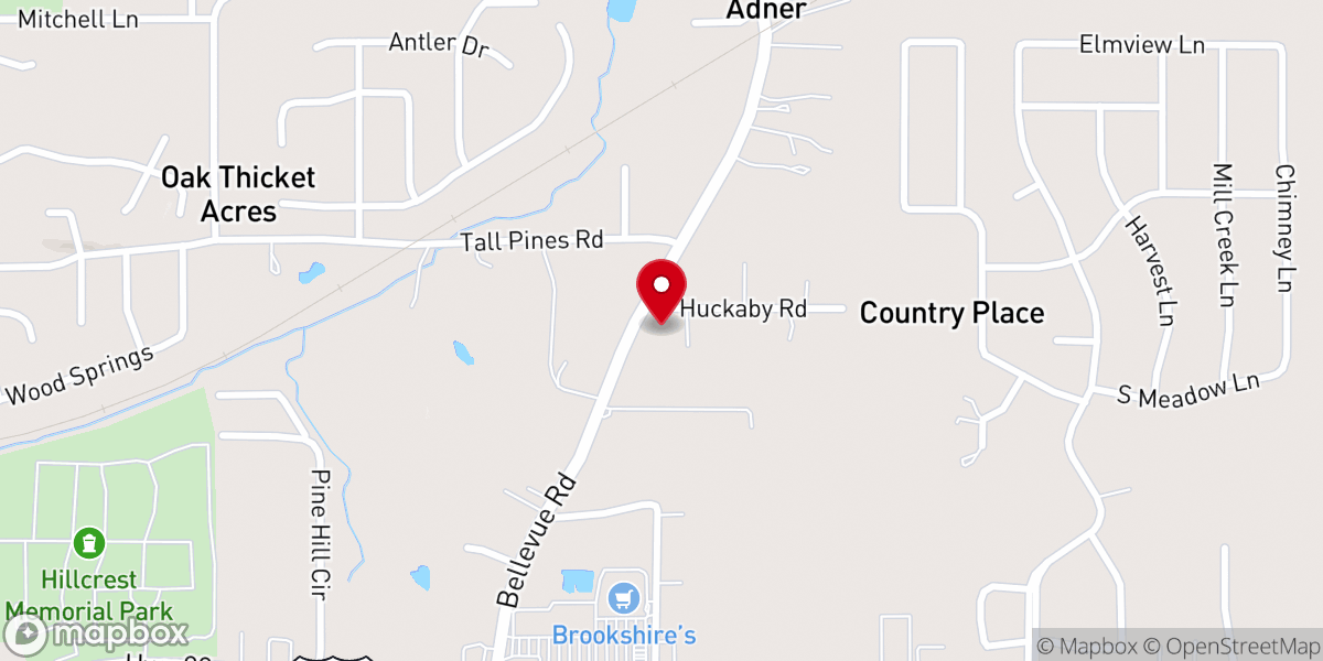 Map showing location of Bellevue Road Baptist Church