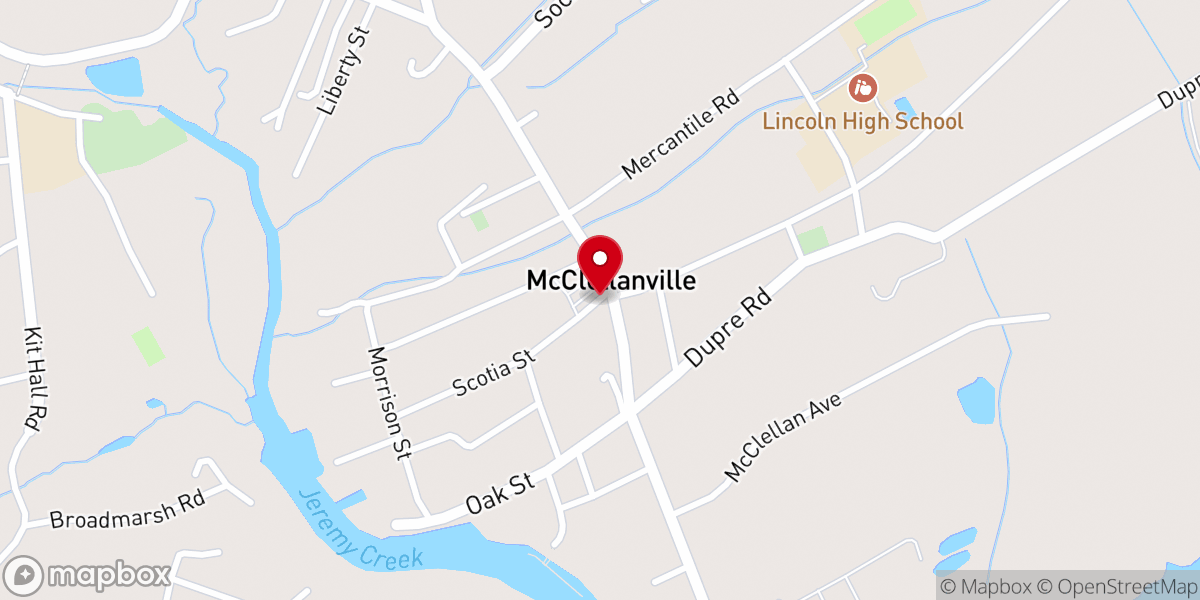 Map showing location of McClellanville