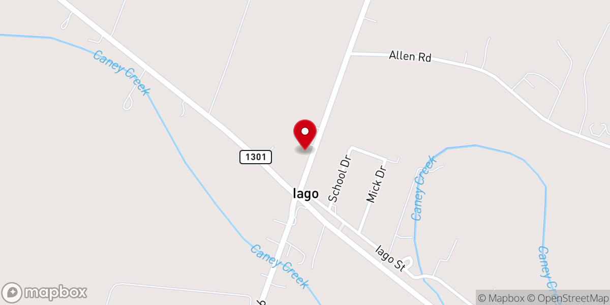 Map showing location of Iago Federated Church