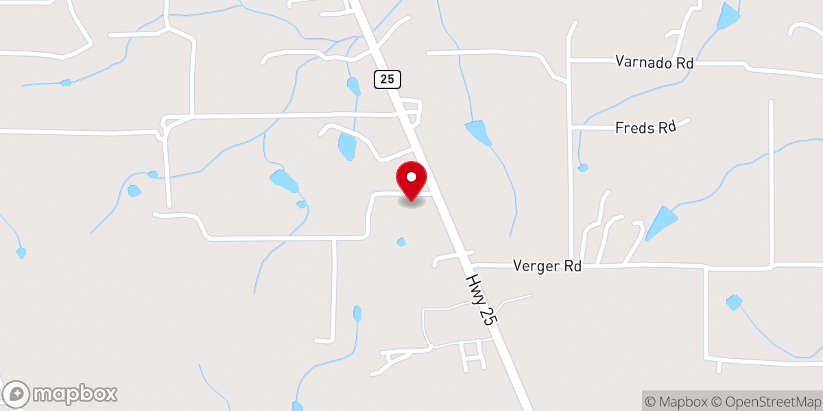 Map showing location of Midway Church of Christ Holiness