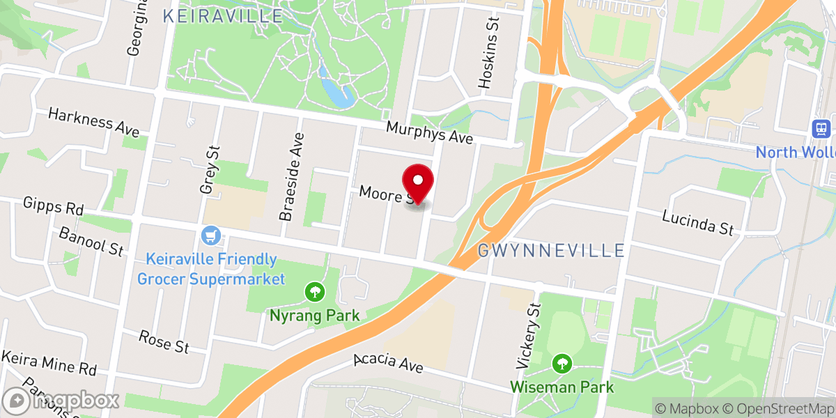 Map showing location of Keiraville International Church
