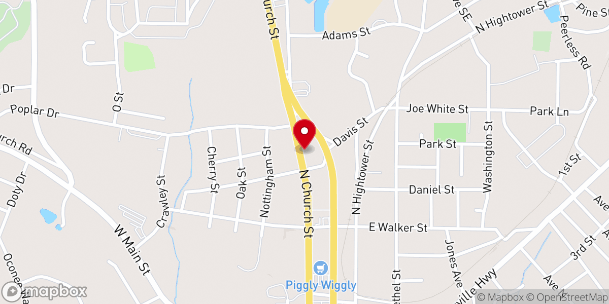 Map showing location of Church Of Christ