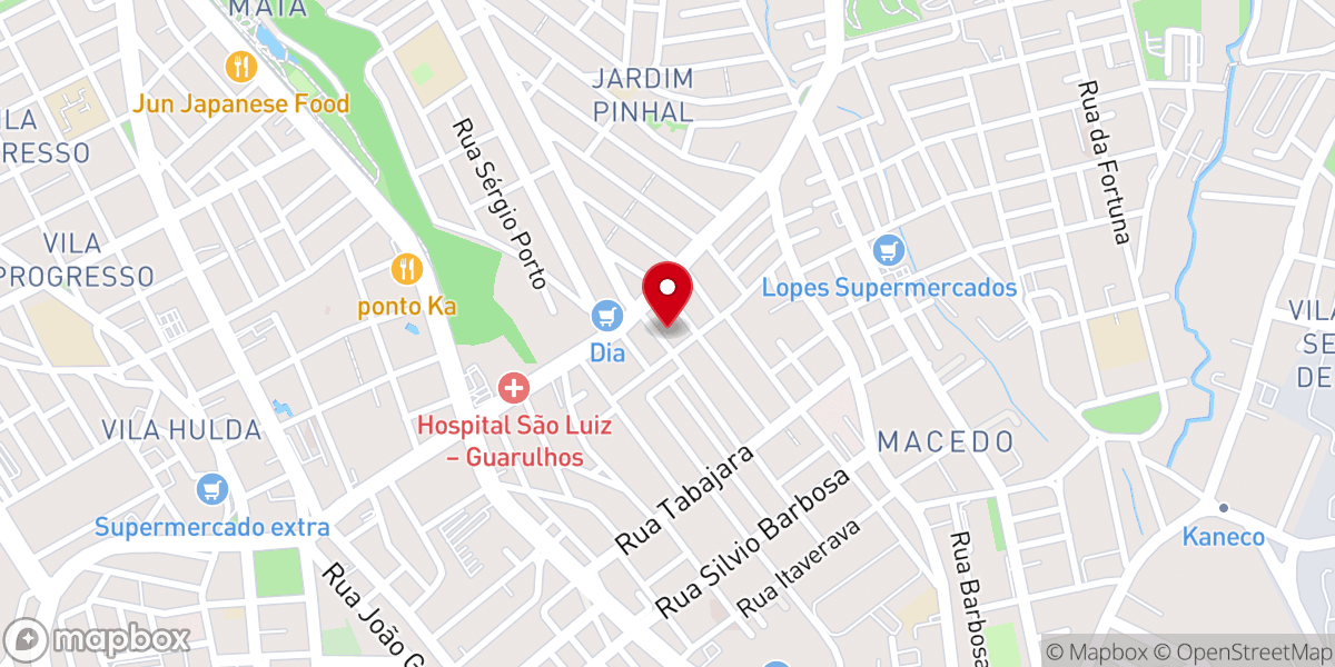 Map showing location of Igreja Evangélica Debaixo da Graça