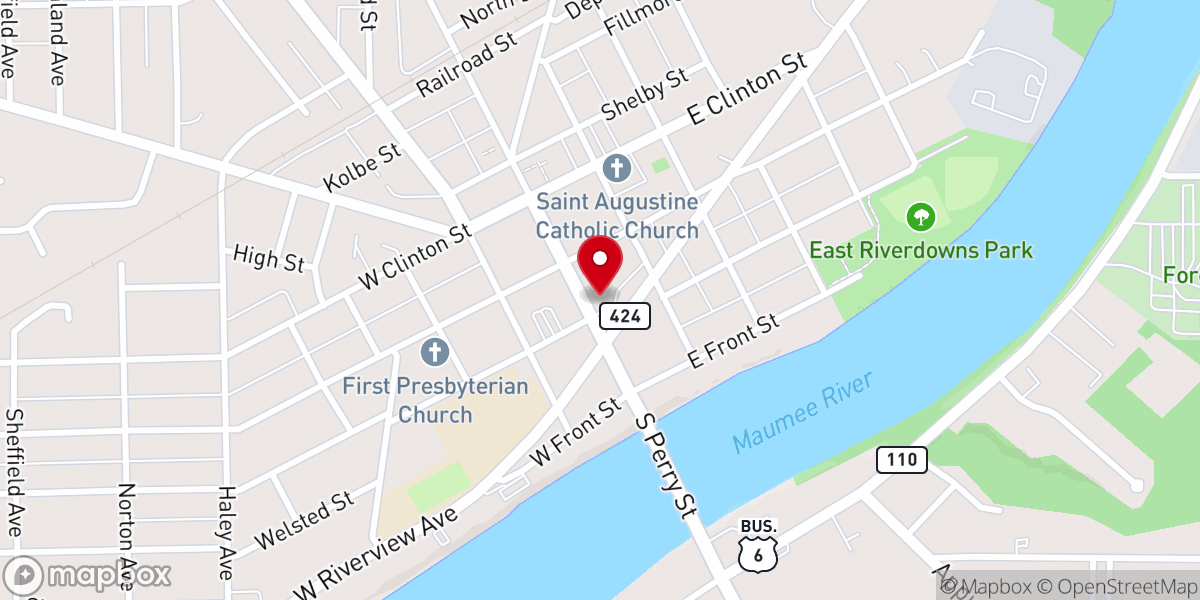 Map showing location of Lutheran Church Mo Synod Found