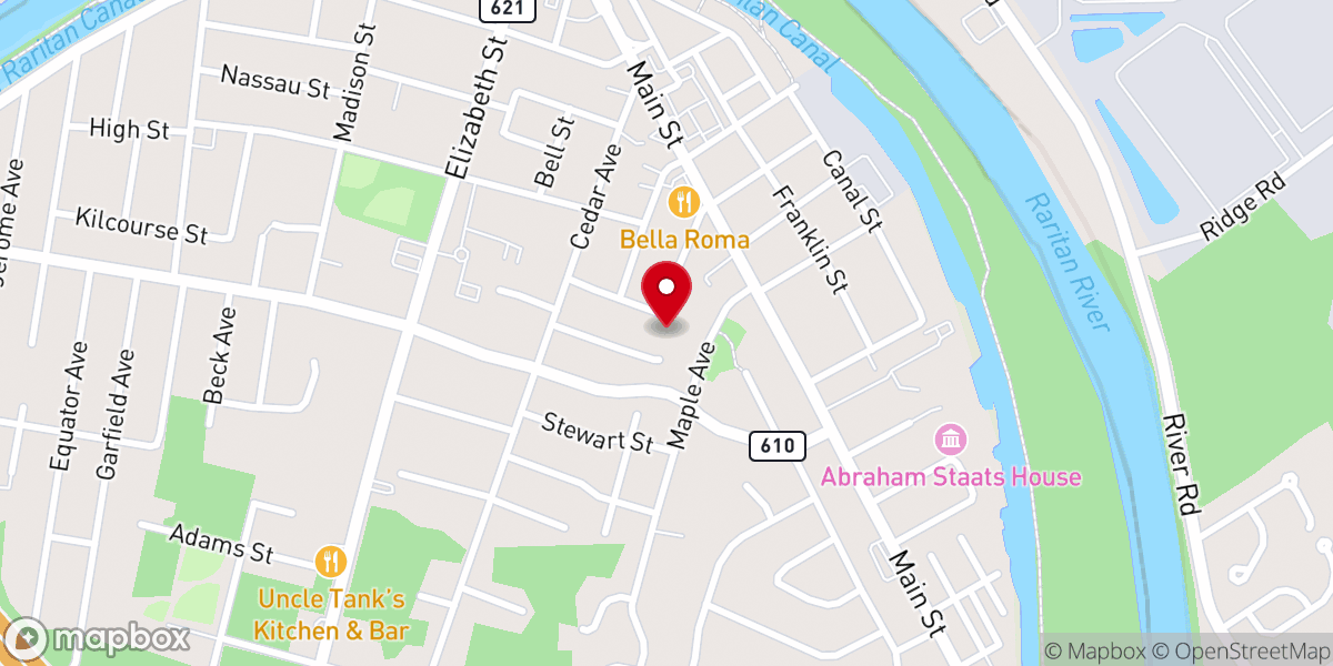 Map showing location of St Paul Ame Church