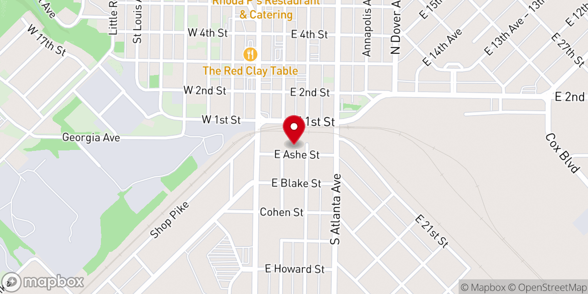 Map showing location of Colbert-lauderdale Baptist Assn Inc