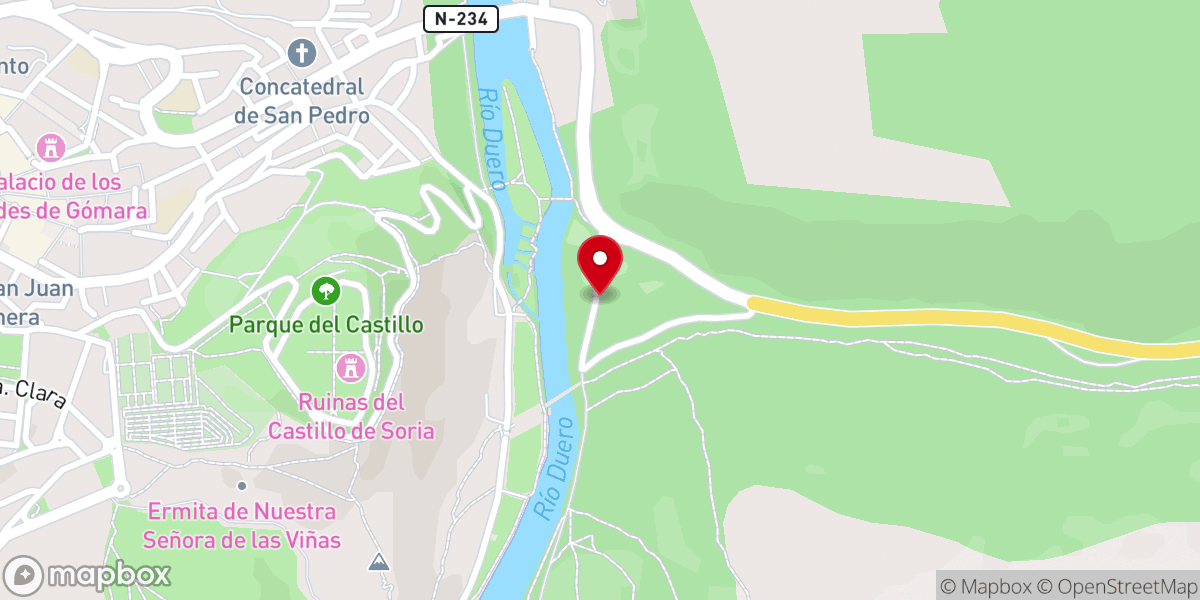 Map showing location of Iglesia de San Polo