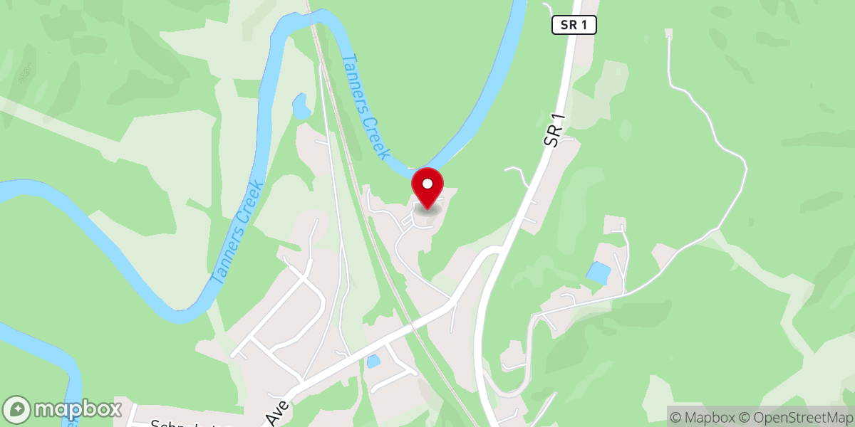 Map showing location of Grace Church of the Valley