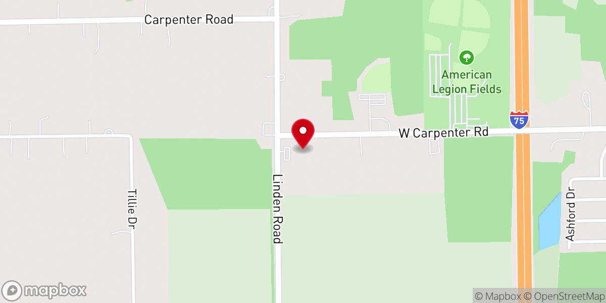 Map showing location of Bethel Baptist Church