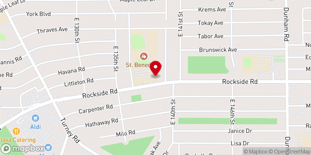 Map showing location of Saint Basil's Syriac Orthodox Church