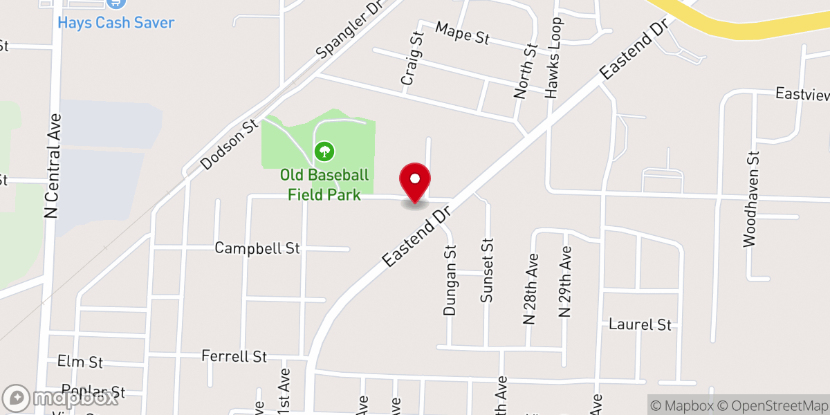 Map showing location of Elliot Street church of Christ