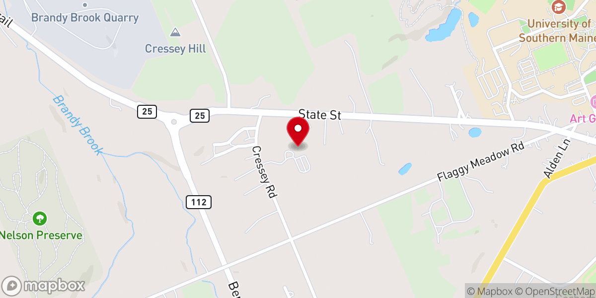 Map showing location of Cressey Road Christian Church