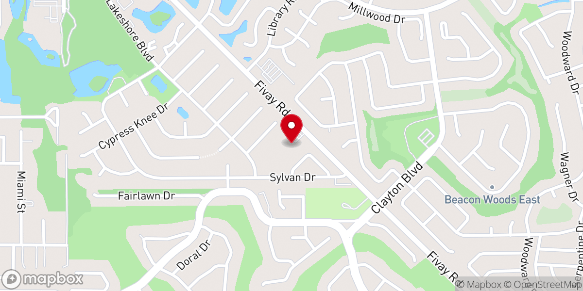 Map showing location of First Baptist Church Hudson