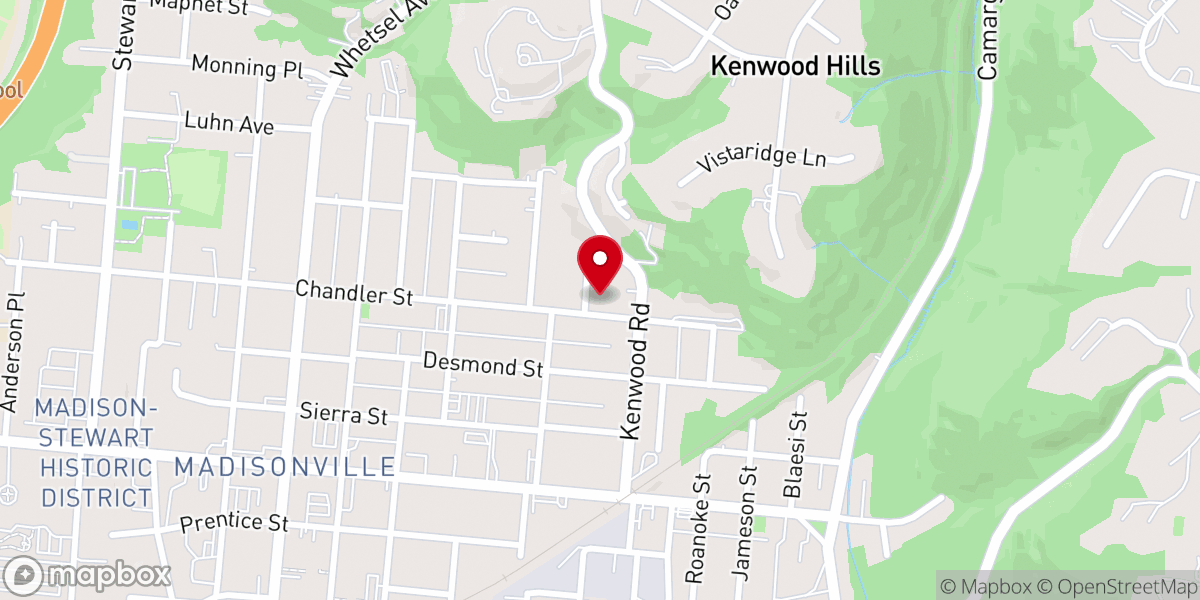 Map showing location of Trinity Missionary Baptist Church