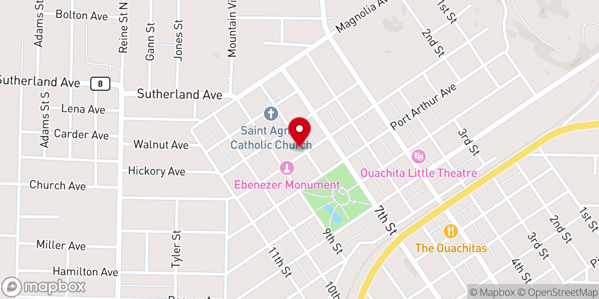 Map showing location of Christ Episcopal Church