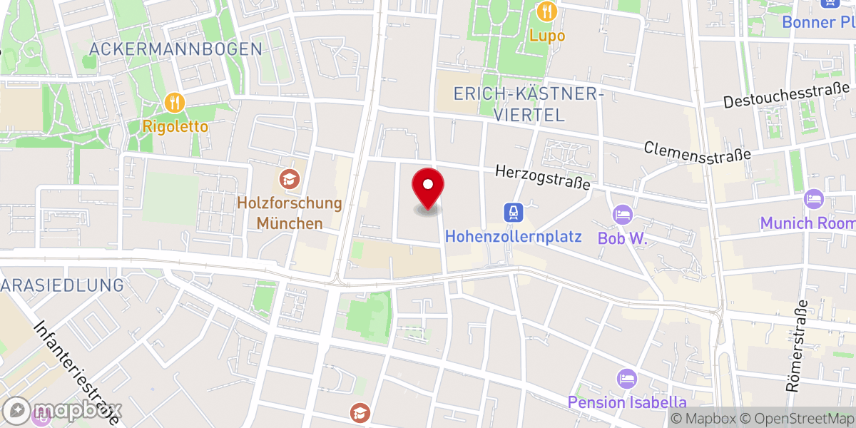 Map showing location of Kreuzkirche - Evangelisch-Lutherische Kirchengemeinde München - Kreuzkirche