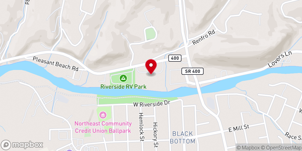Map showing location of Pleasant Beach Baptist Church