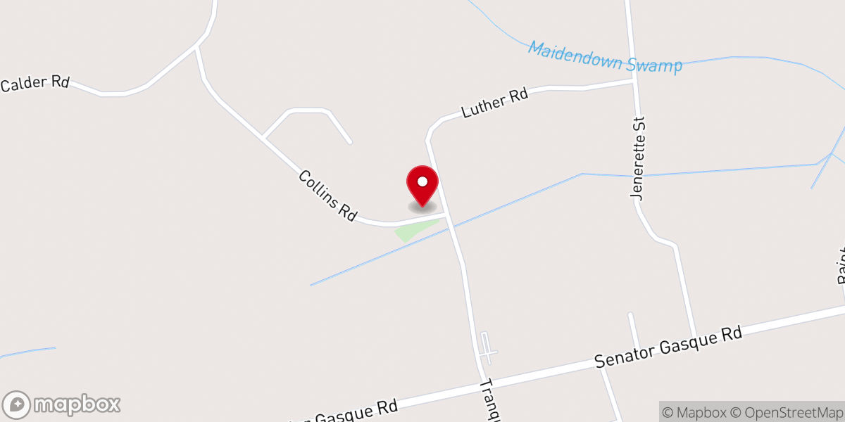 Map showing location of Tranquil United Methodist Church