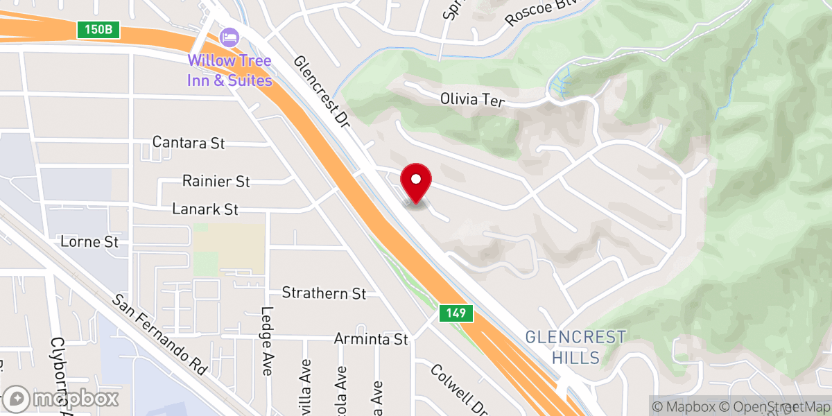 Map showing location of All Saints Lutheran Church