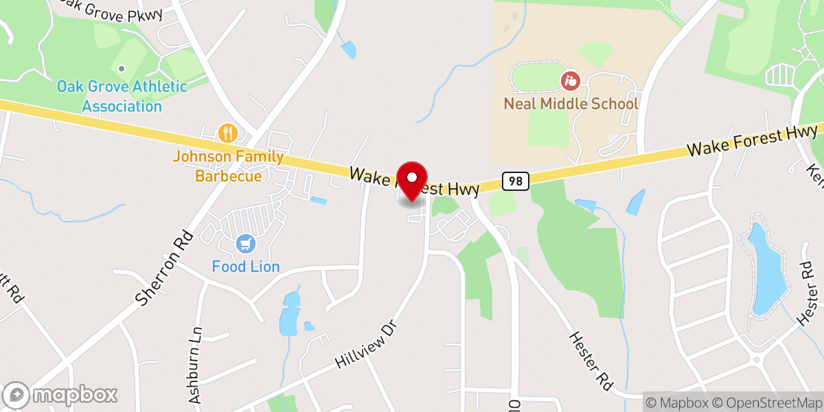 Map showing location of Durham Church of Christ