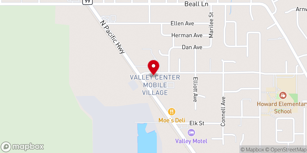 Map showing location of Jerusalem Center Church