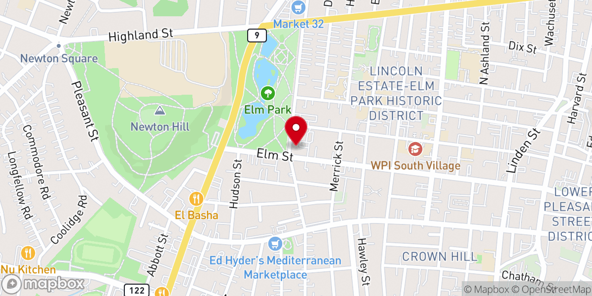Map showing location of St. Spyridon Greek Orthodox Cathedral