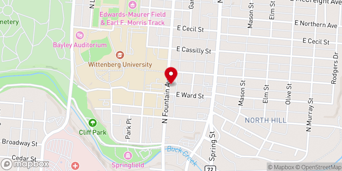 Map showing location of Good Shepherd Evangelical Lutheran Church