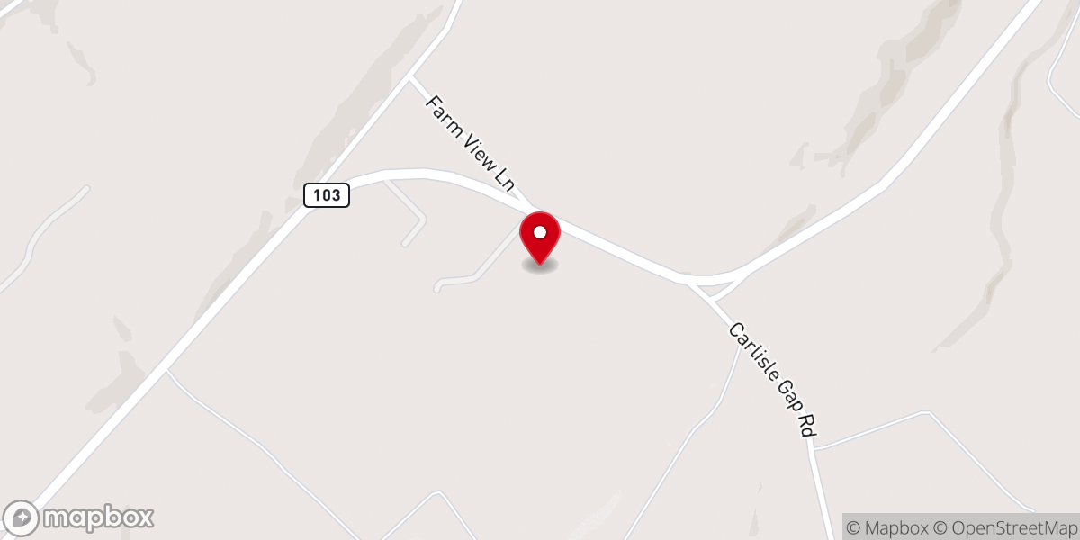 Map showing location of Pine Glen Alliance Church