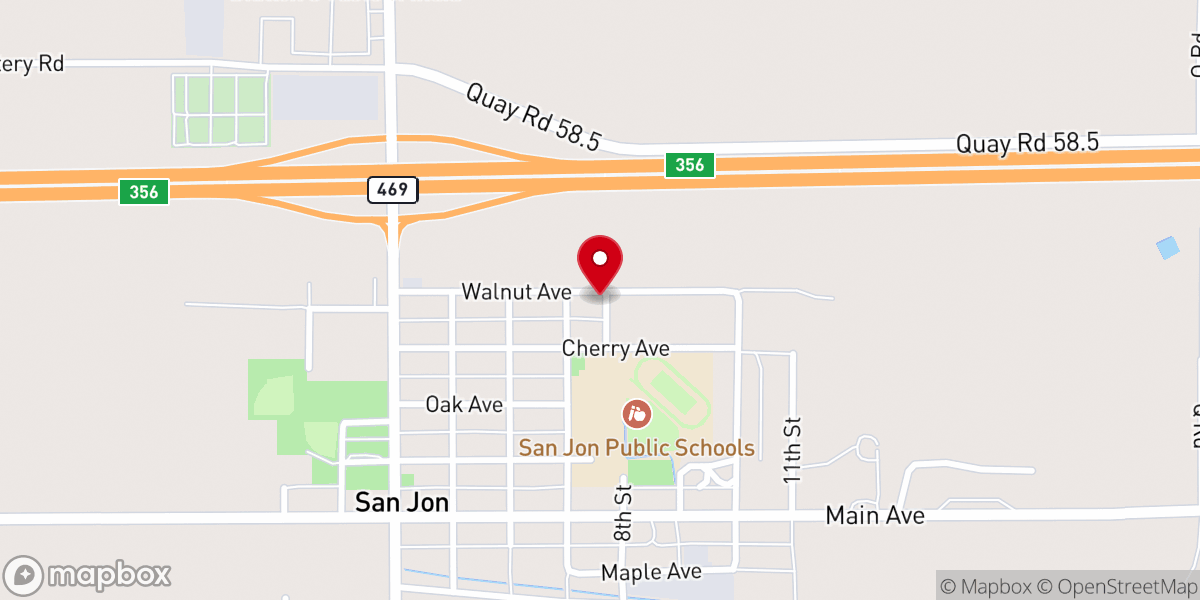 Map showing location of Assembly of God
