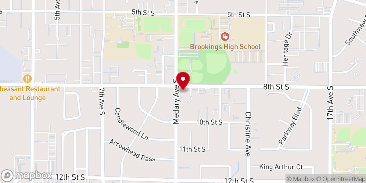 Map showing location of Our Savior Lutheran Church and Elementary School