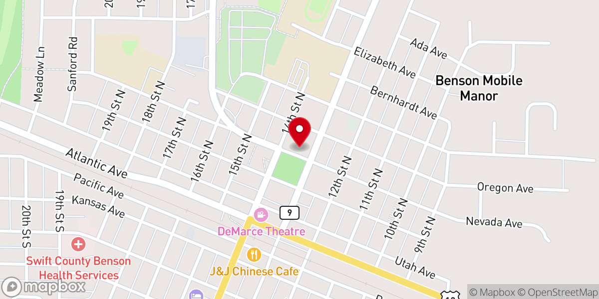 Map showing location of Pilgrim Parsonage