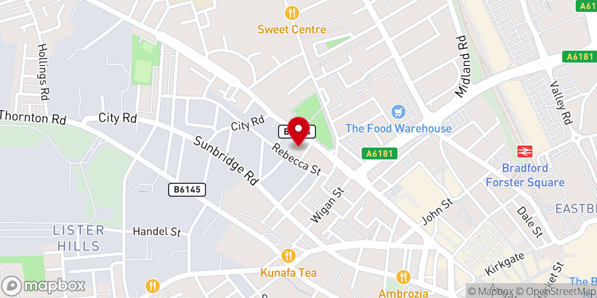 Map showing location of St Patrick's Church
