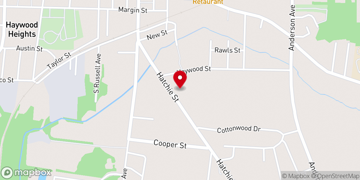 Map showing location of Keystone Baptist Church