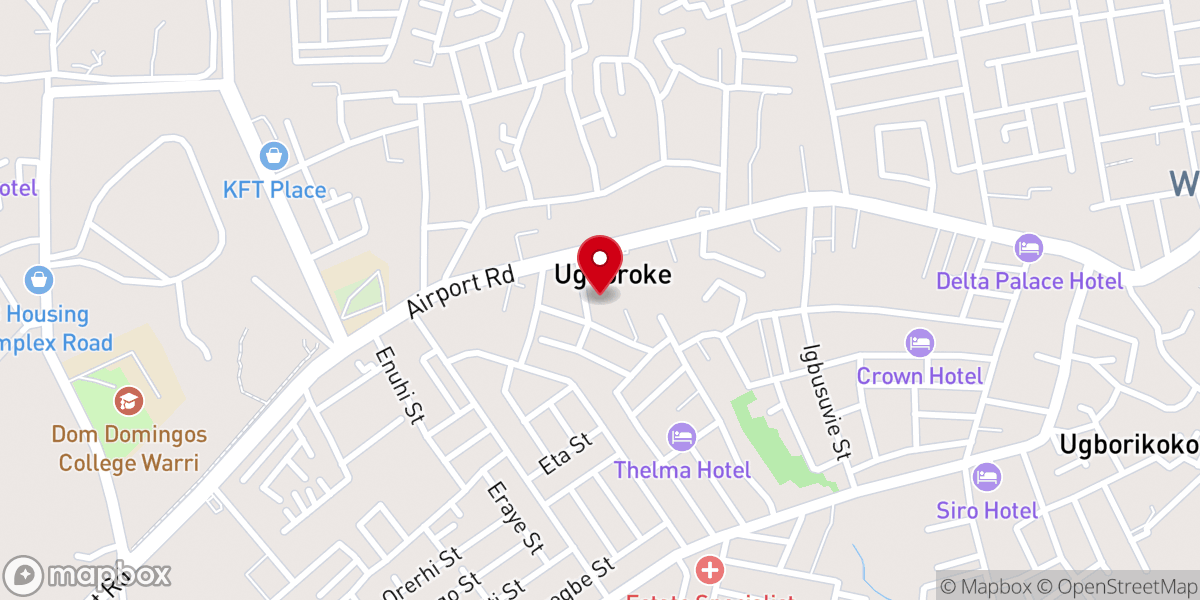 Map showing location of RCCG Redemption Hall Mega Parish