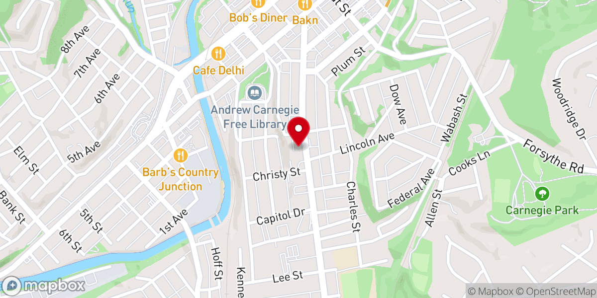 Map showing location of Church of the Atonement